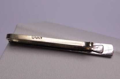 Srebrna spinka do krawata z masą perłową VINTAGE