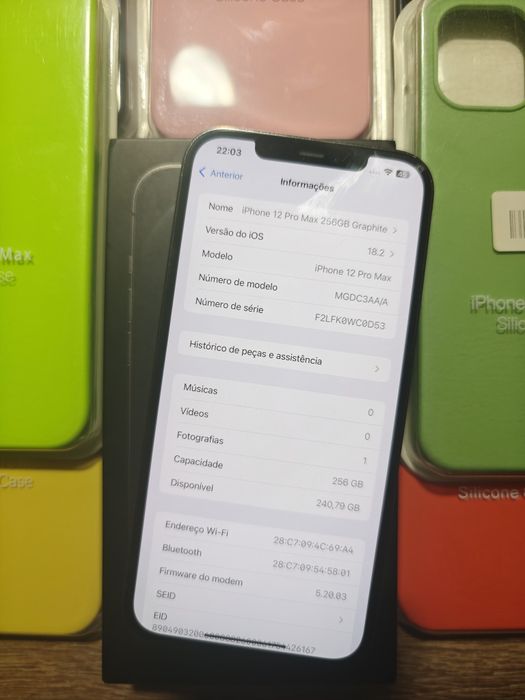 iPhone 12 Pro Max 6.7" 256GB Graphite, em bom estado