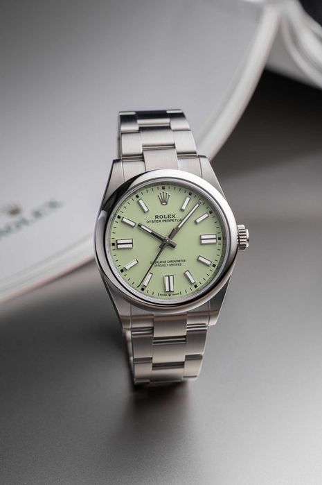 Zegarek Rolex Oyster Perpetual 41 Pistacjowa tarcza, 2026 rok
