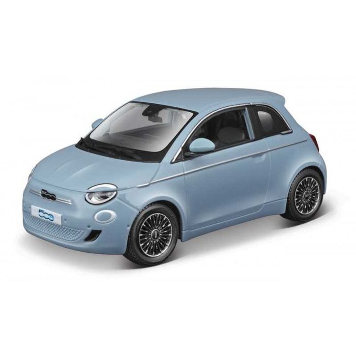 Bburago Fiat 500e Met. Blue 2023r, skala 1:24.
