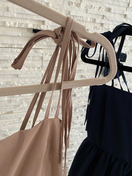 Lemonada nowa długa  sukienka z kieszeniami wiązana beżowa S-M