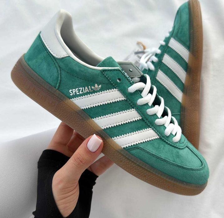 Жіночі кросівки Adidas Spezial зелені замшеві | женские кроссовки
