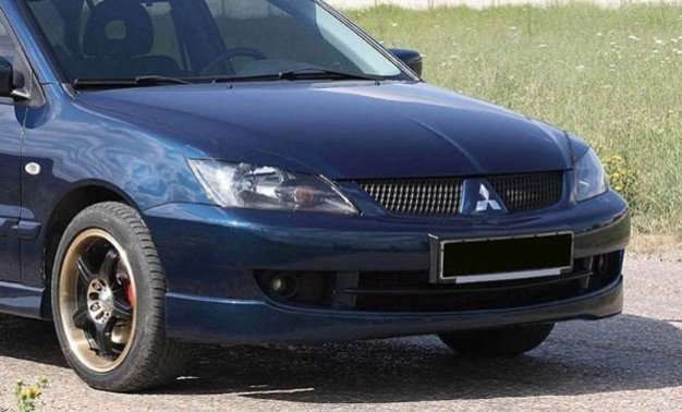 Накладка на передний бампер Mitsubishi Lancer 9 Sport V2.0 Юбка задняя