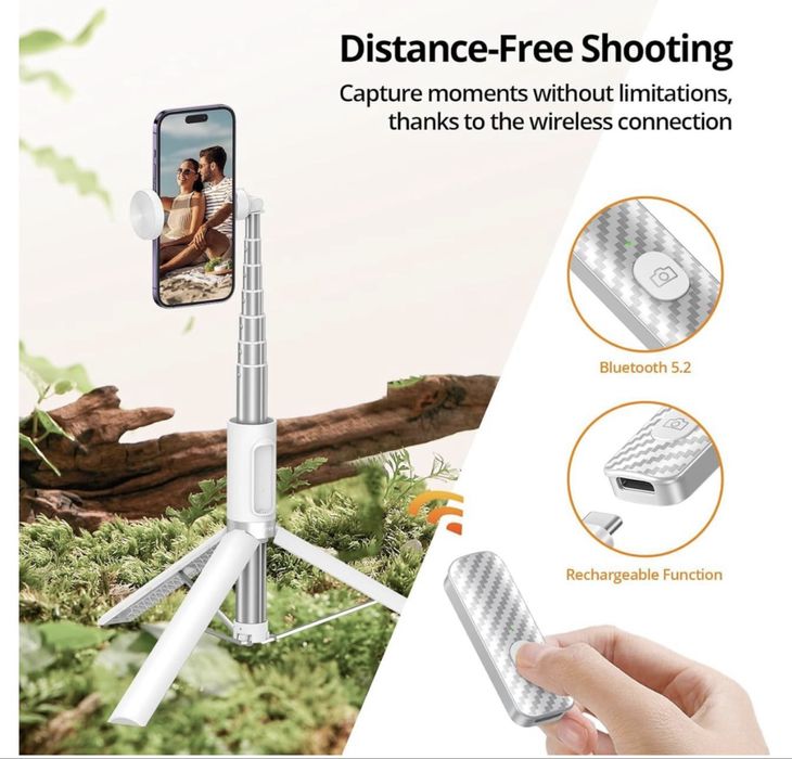 Селфі-палка-трипод ATUMTEK 1.3м з Bluetooth пультом