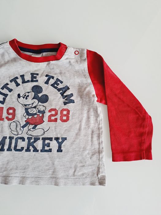 Bluzka z długim rękawem C&A r 86 12-18 mcy Myszka Mickey Miki Disney