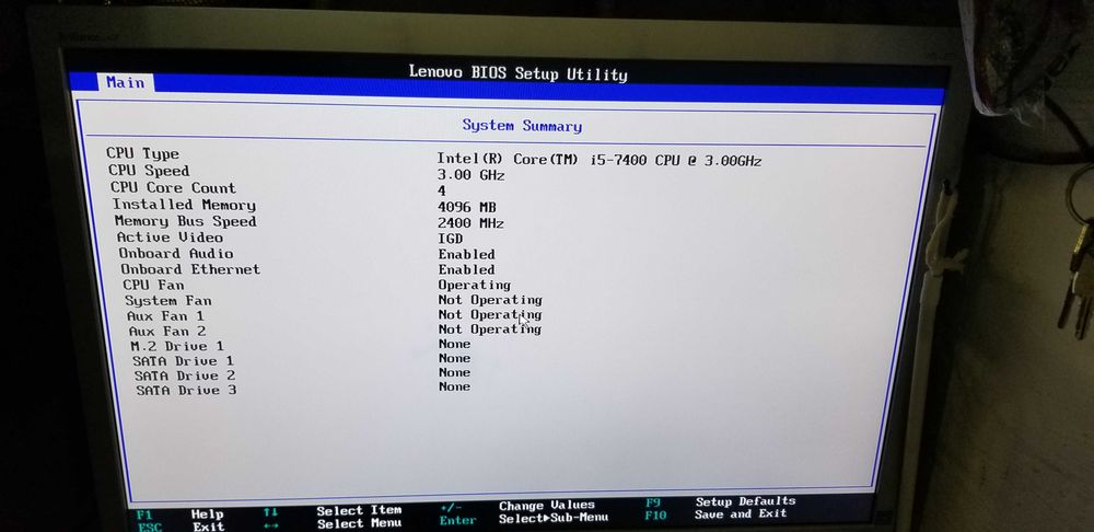 Lenovo ThinkCenter M710s Intel i5-7400 ram 4 GB