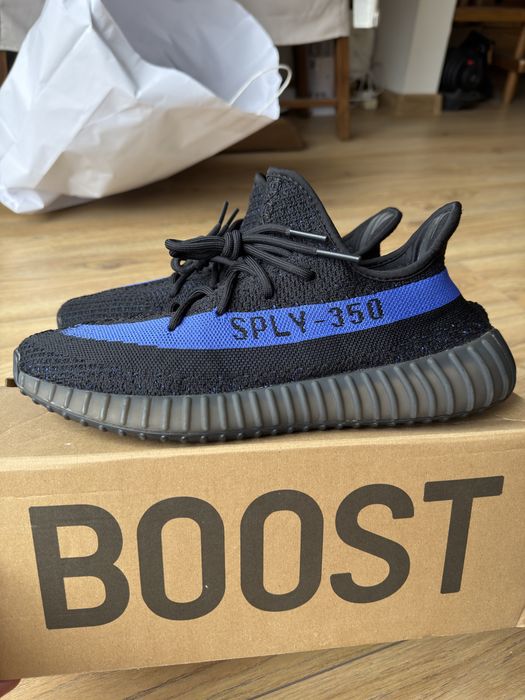 Adidas Yeezy Boost 350 V2 Dazzling Blue buty sneakersy czarne niskie 46
