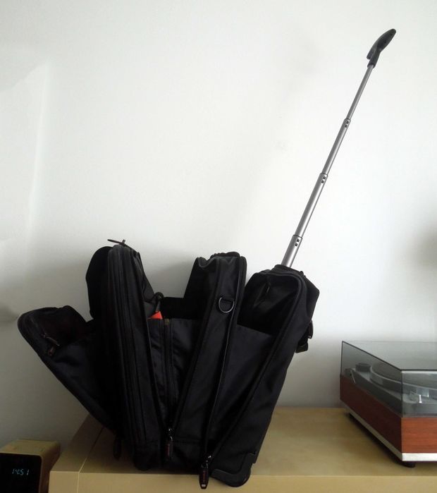 Samsonite Rolling Tote preto - para portátil e bagagem - óptimo estado