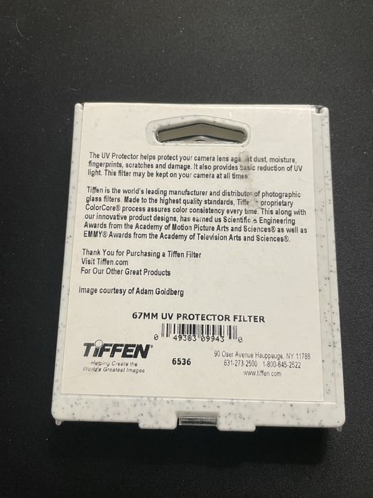 Filtro UV 67mm para objetiva