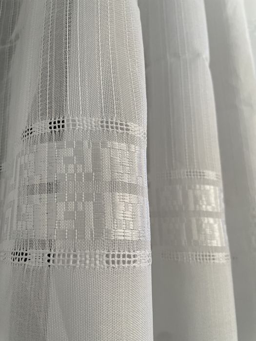 Тюль белая с полосками «версаче», белая гардина на метраж