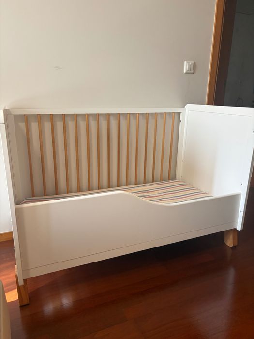 Berço Kinderkraft NICO 2 em 1 + colchão IKEA