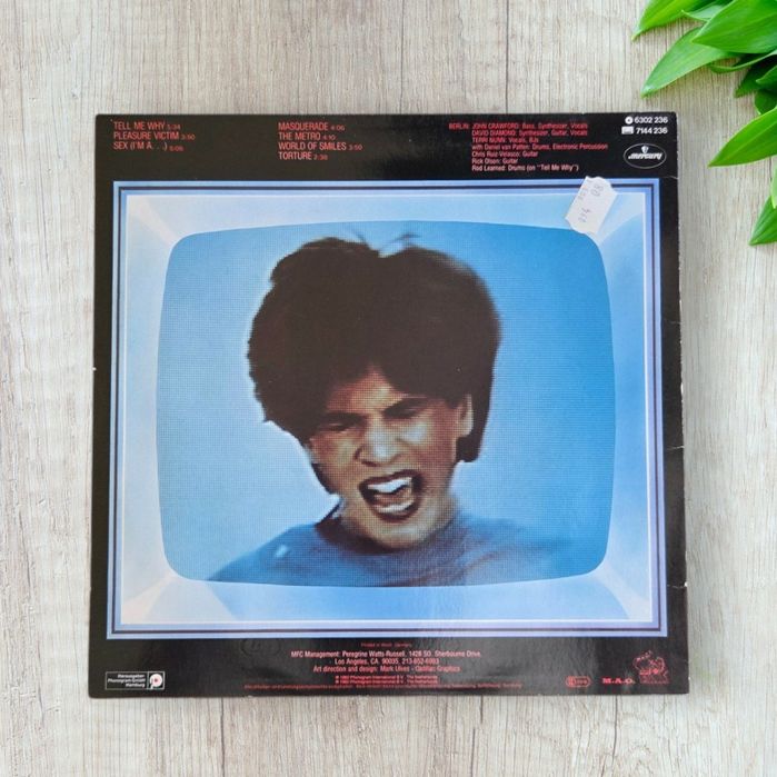 Berlin Pleasure Victim 1982 VG+ Vinyl LP 12