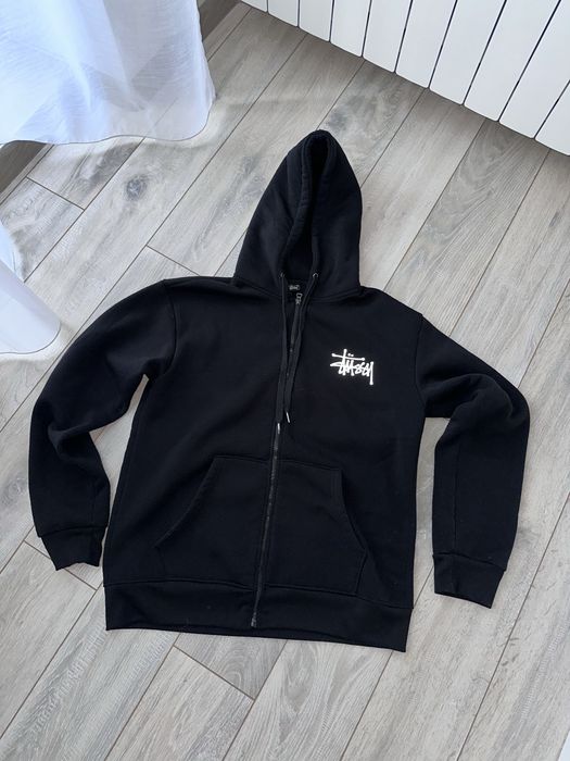 Stussy zip hoddie reflective logo