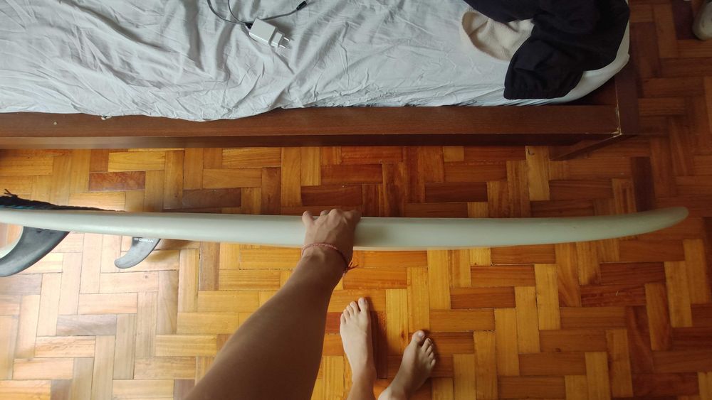 Surfboard hand shaped
