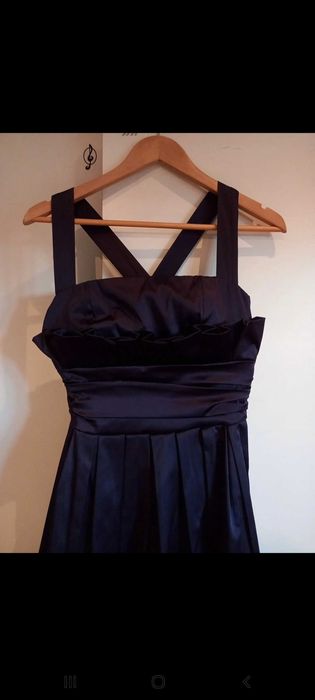 Vestido de cerimónia, roxo, fundo embaulado/camoneano  - S - Cerimónia