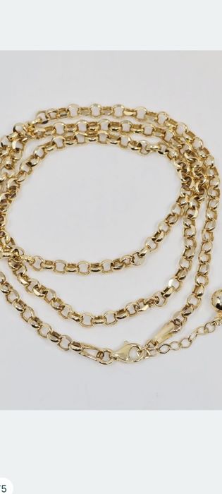 Piękny złoty łańcuszek diamentowany 50-53cm  585/6,39g