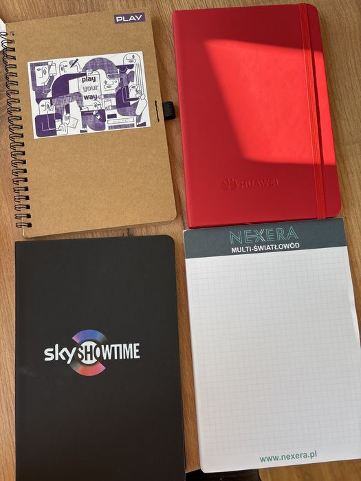 4 nowe notesy sprzedam