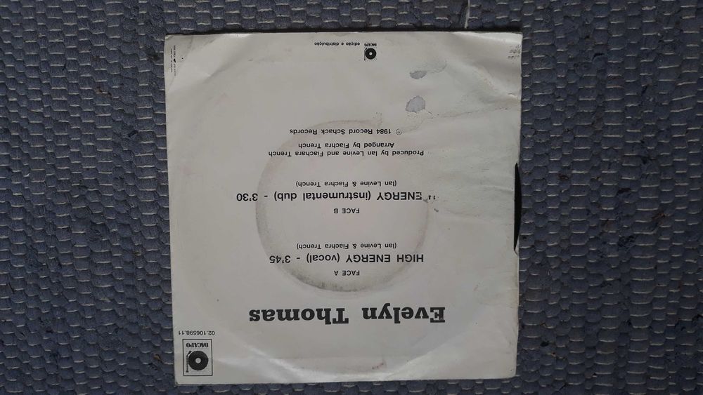Evelyn Thomas - High energy - single vinil - portes incluídos