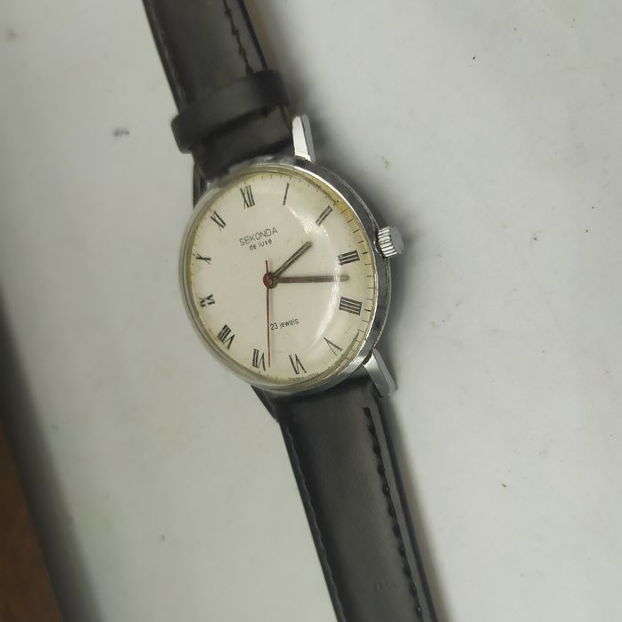 Zegarek sekonda mechaniczny de luxe 23jewels