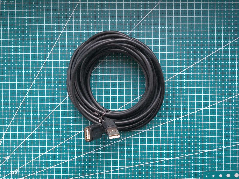 Удлинительный USB 2.0 кабель для ПК клавиатуры, принтера и т.п. 5м.