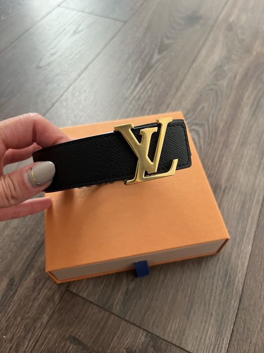 Skórzany pasek Louis Vuitton LV Initiales Leather reversable 32 80cm
