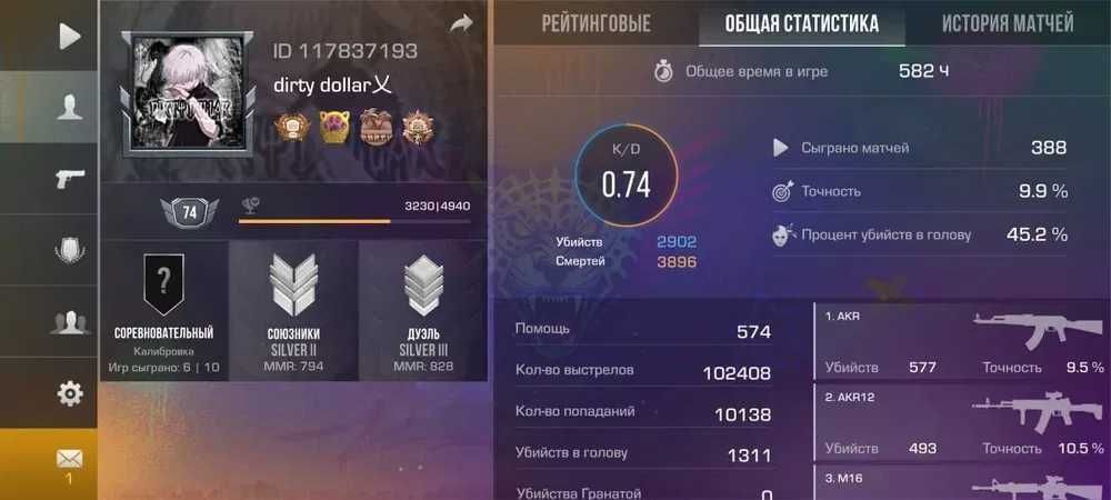 Аккаунт стандофф