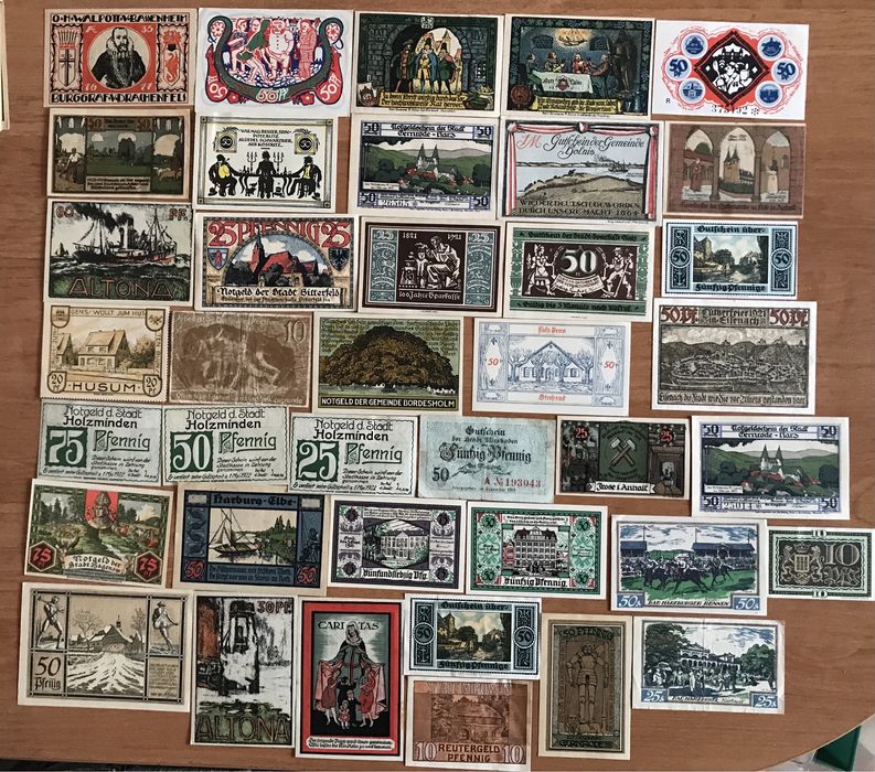 Нотгельды Германии  1917-22 года 39 шт,цена за все