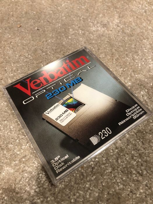Verbatim optical 230mb dyskietka płyta 3,5’ dysk dyski magnetooptyczny