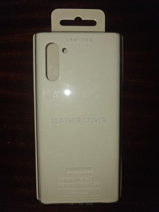 Capa Samsung Note 10 em Pele Genuína, cor Branca.
