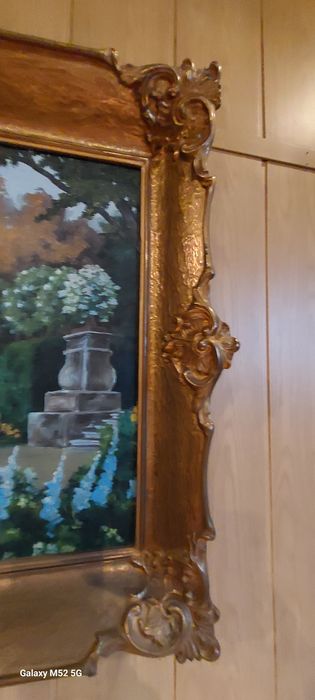 Obraz na płótnie w złotej ramie