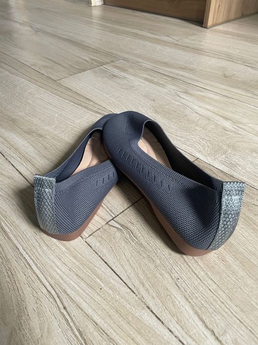 Letnie nowe baleriny szare rozm. 36