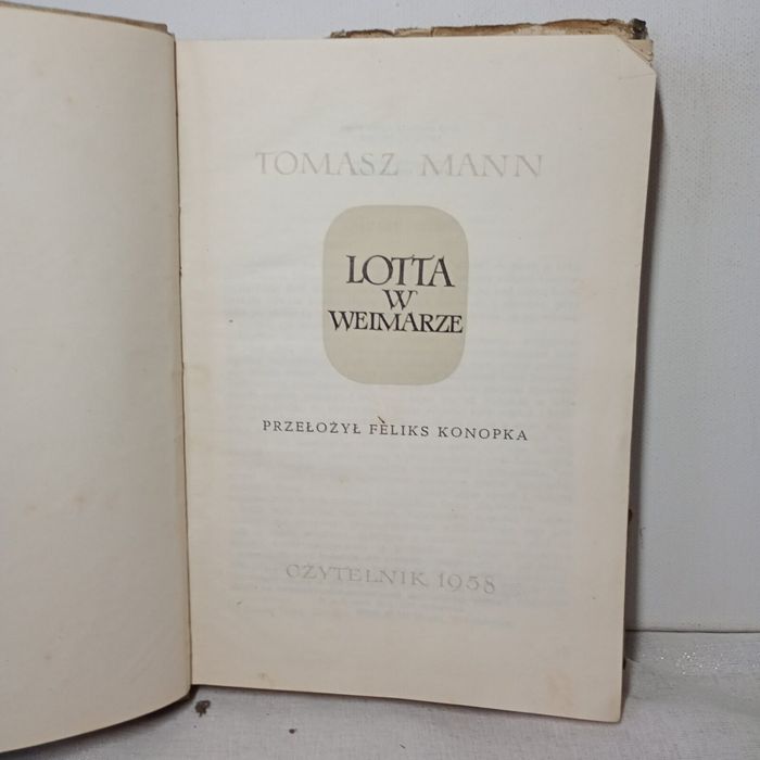 Lotta w Weimarze. Tomasz Mann