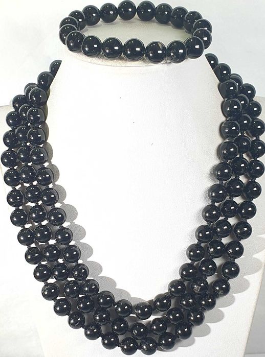 Colar e pulseira Turmalina Negra Natural