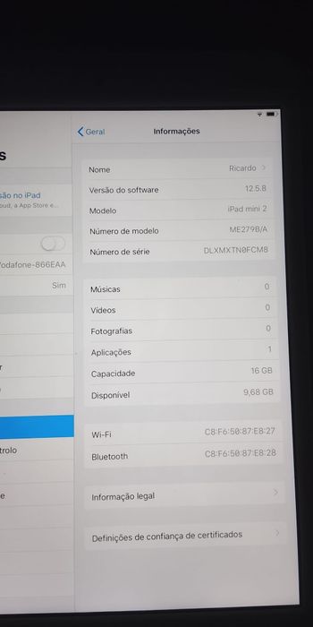 Vendo iPad mini em bom estado funciona perfeitamente