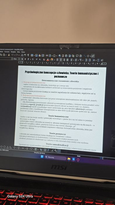 Notatki z pierwszego semestru Psychologia