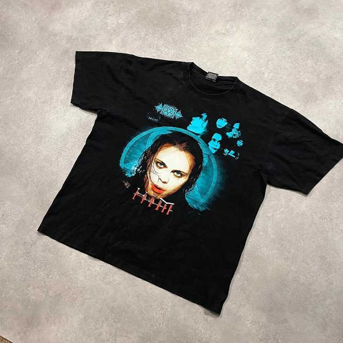 Vintage Koszulka HIM Goth Rock T-Shirt Retro Y2K 90s Alt