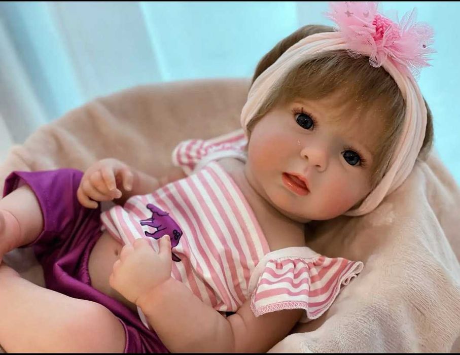 57) Кукла Реборн Принцесса Roza Premium Class 3D окрас Винил 50см