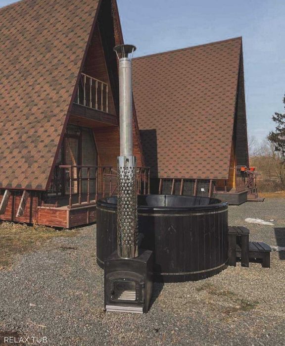 Чан на дровах з джакузі. Вуличне джакузі від виробника.