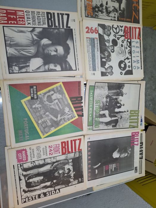 Jornais Blitz vintage  Sétima Legião Peste Sida  Madredeus Mler Ife Dada
