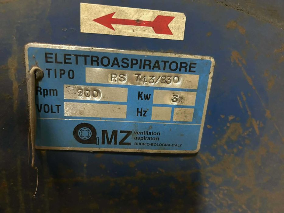Wentylator z obudową stalową - szlifiernia