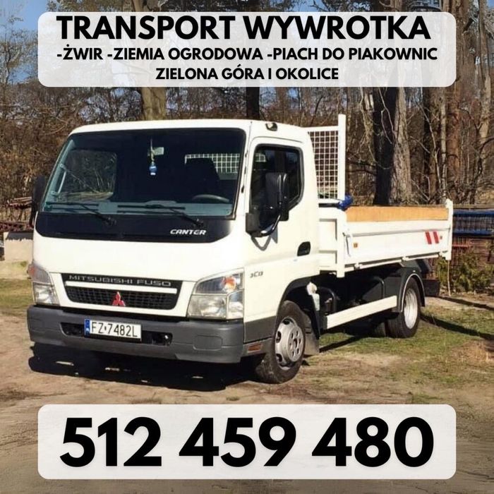 Transport wywrotka do 3,5 t (piasek, ziemia, żwir)
