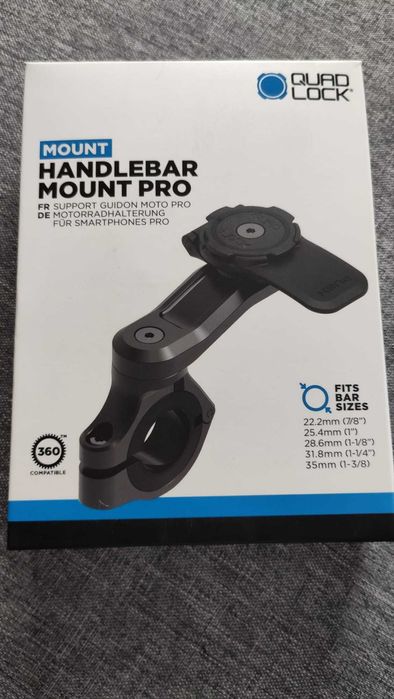 Uchwyt telefonu Quad Lock Handlebar Mount PRO motocyklowy metalowy