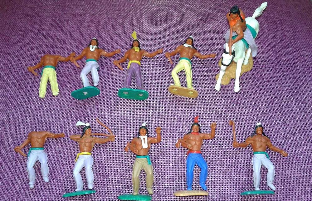 Bonecos - Cowboys, Índios e Soldados - Anos 60 - Timpo, Crescent, MPC