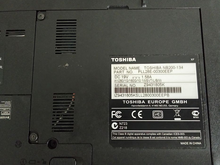 Computador portátil Toshiba
