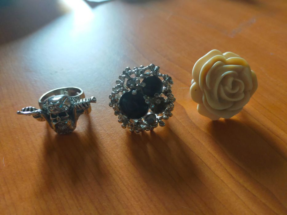 Conjunto de 3 Anéis Novos - Portes Grátis