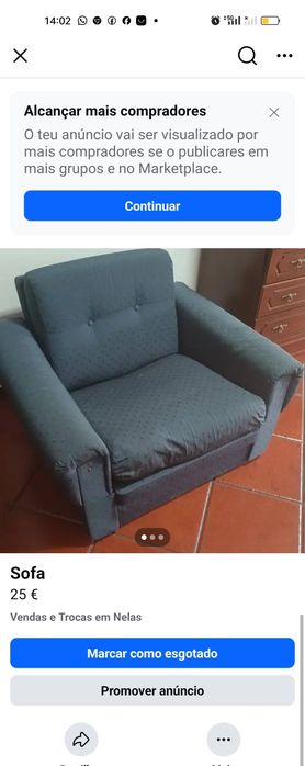 Sofá vintage azul