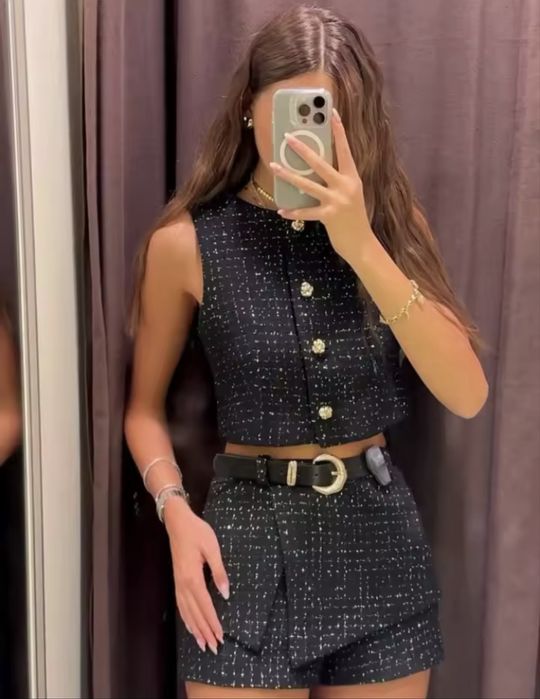 костюм твідовий (спідниця шорти)