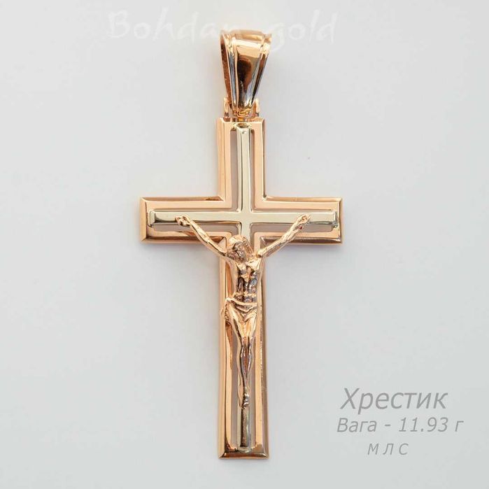 Хрестик золотий крестик підвіска хрест подвеска  золото 585°