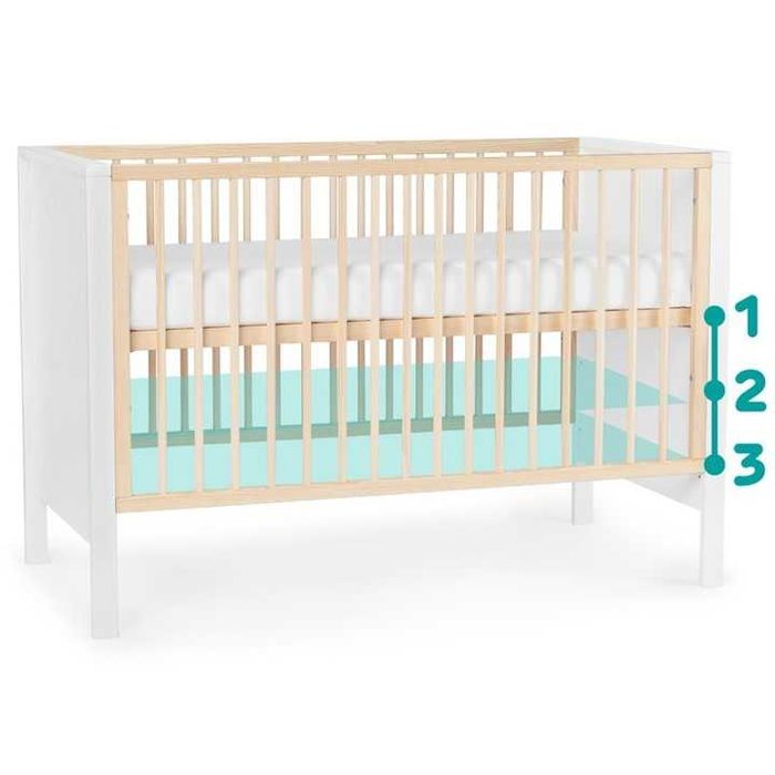 Berço Madeira KinderKraft Mia Branco