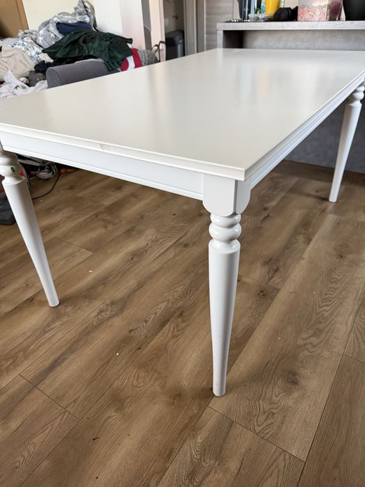 stól rozkladany Rosentrop Ikea + stół okragly Ikea Rosentrop oraz 9 krzeseł Ingolf